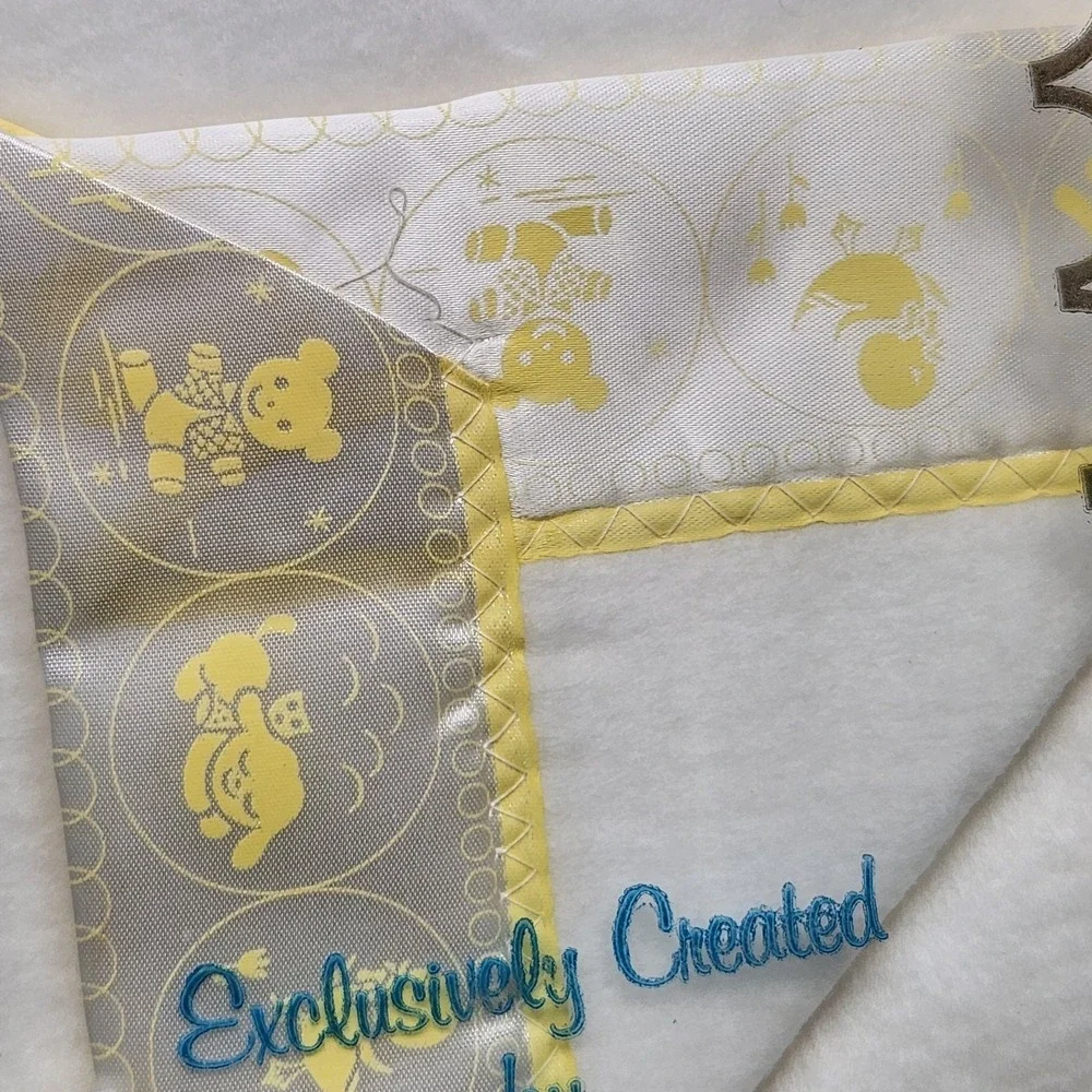 Vintage Bunnytex Baby Infant Blanket Miracle Fiber Satin Trim NOS Lot of 2